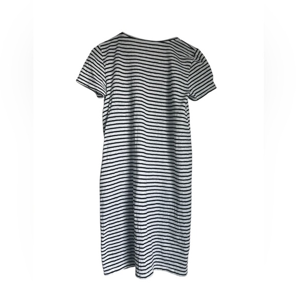 Eileen Fisher Black and White Horizontal Stripe Linen Shirtdress Size Small - Picture 4 of 6